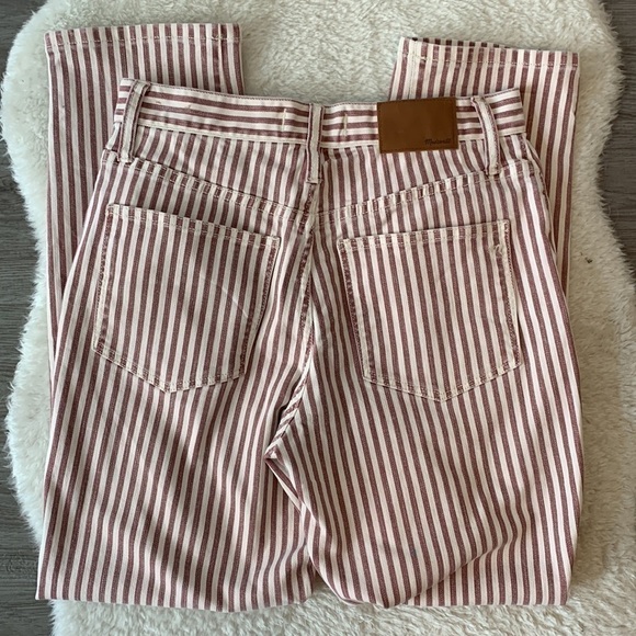 MADEWELL The High Rise Slim Crop Striped Boy Jeans Size 25 - Picture 10 of 17